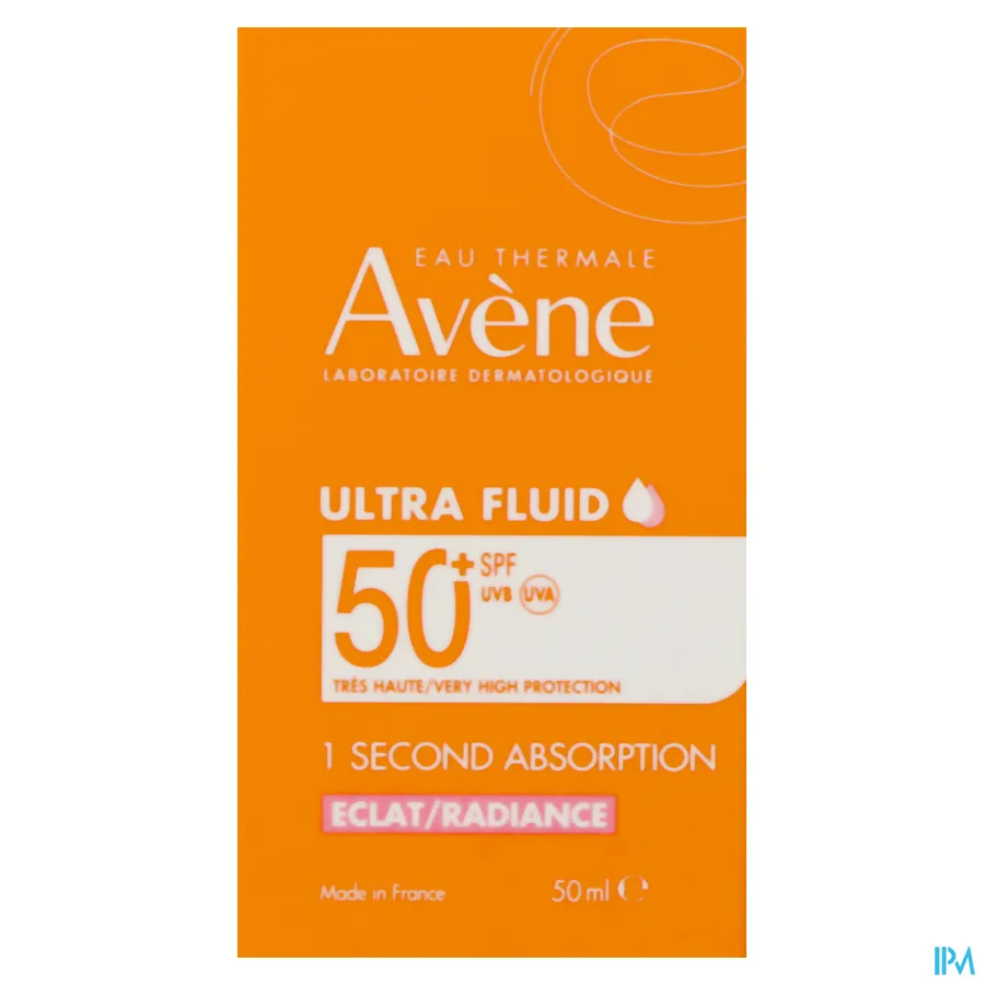 packshot van Avène Ultra Fluid Radiance SPF 50+ 50 ml