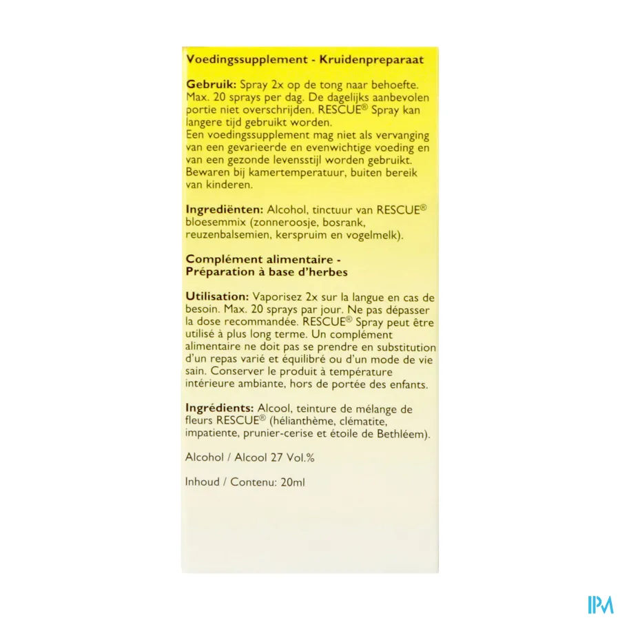 packshot van Bach Flower Rescue Spray