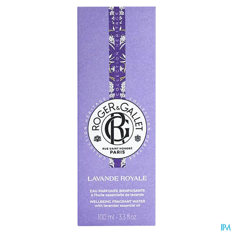 packshot van Roger & Gallet Eau Parfumée Lavande Royale 100 ml
