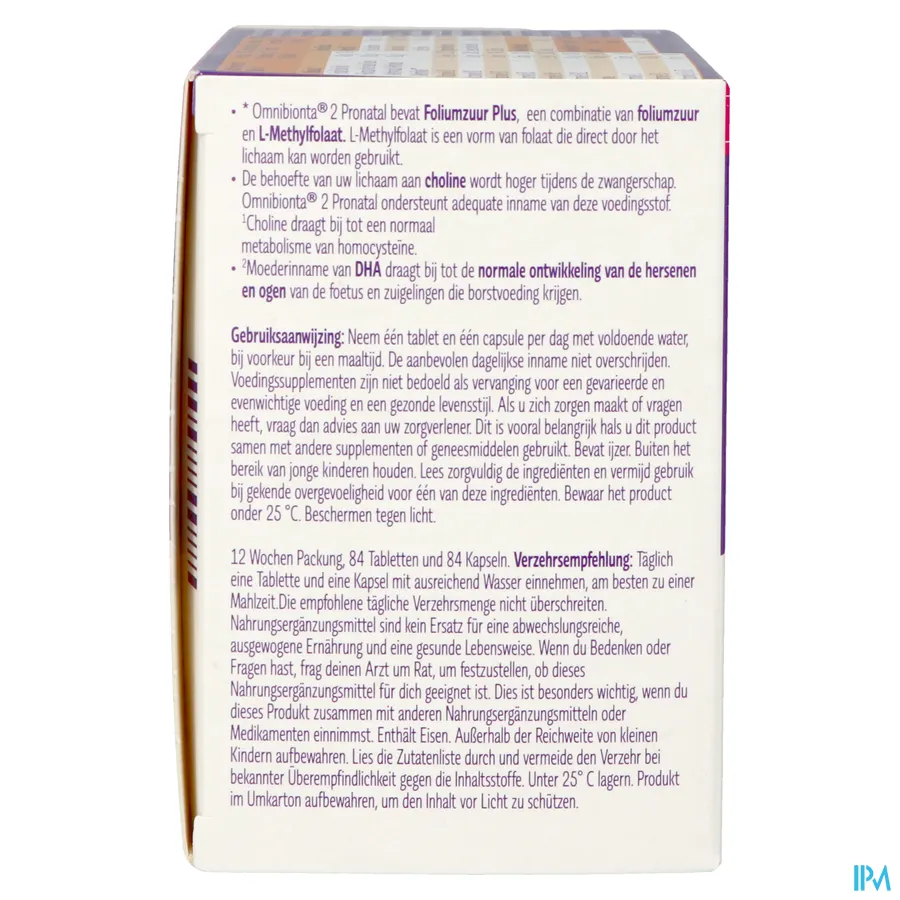 packshot van Omnibionta Pronatal 2 84 tabletten + 84 capsules