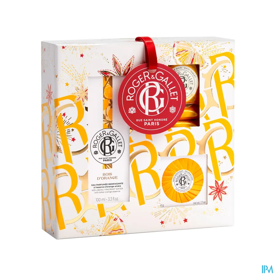 packshot van Roger & Gallet Bois d'Orange Trio Geschenkset 1 set