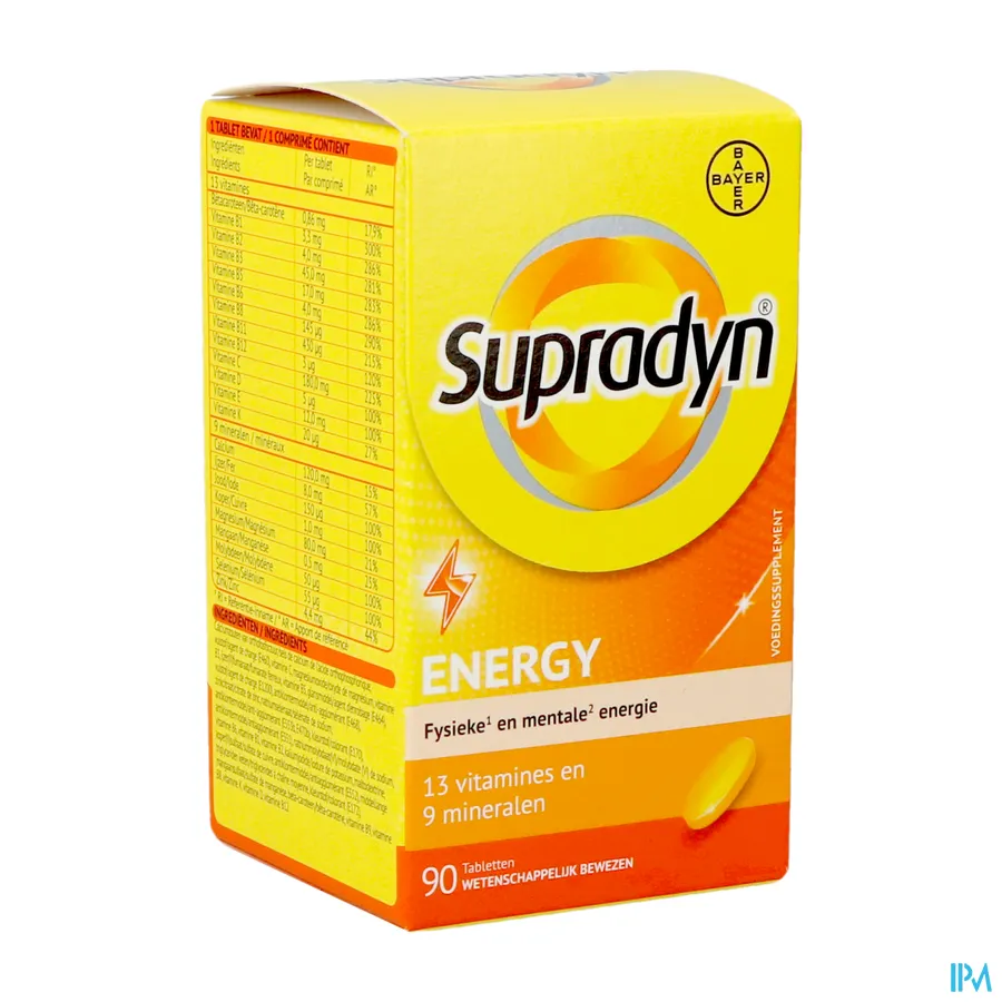 packshot van Supradyn Energy 90 tabletten