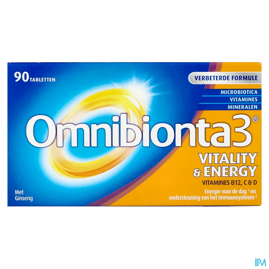 packshot van Omnibionta 3 Vitality & Energy 90 tabletten