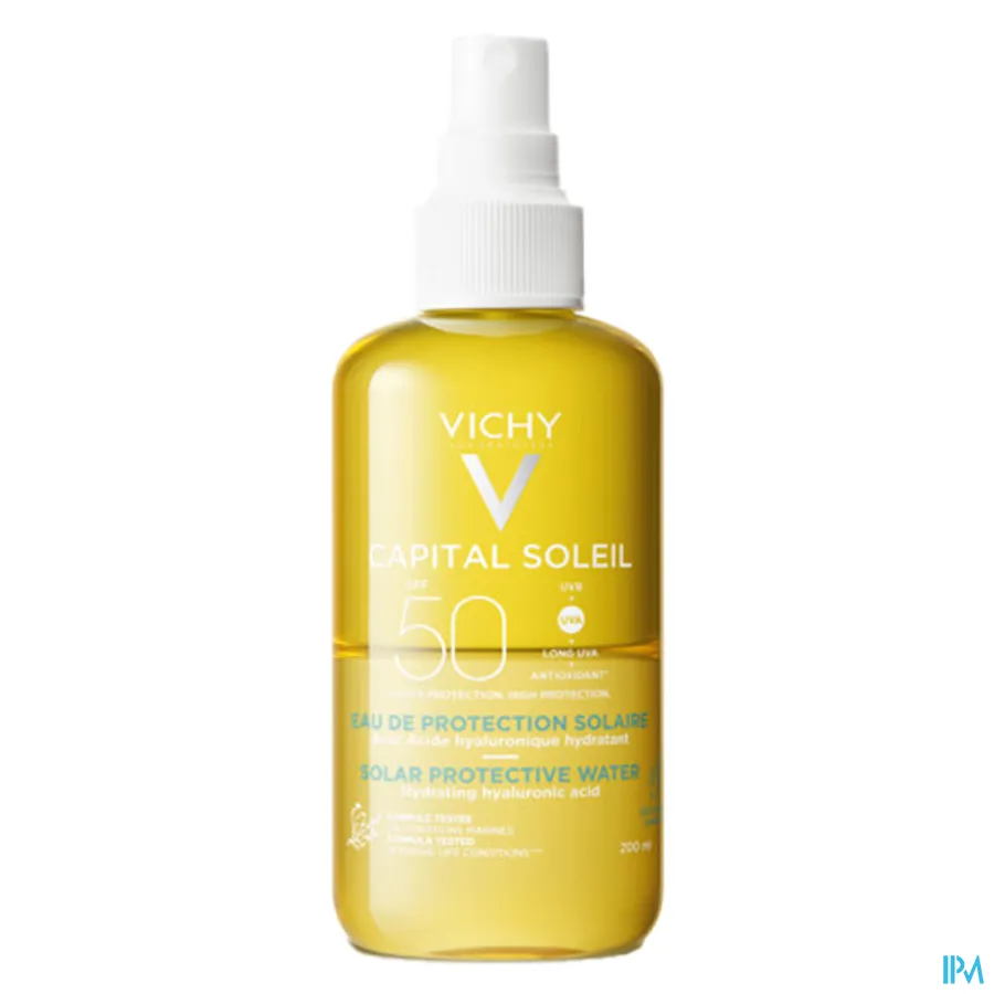 packshot van Vichy Capital Soleil Zonbeschermend Water Hydraterend SPF50 200 ml