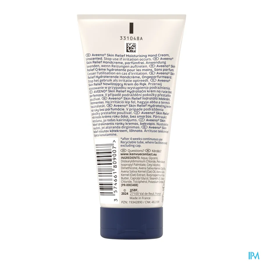 packshot van Aveeno Skin Relief Hydraterende Handcrème 75 ml