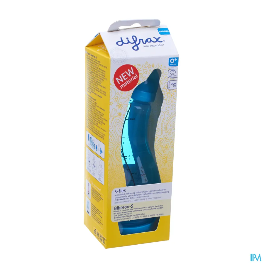 packshot van Difrax S-fles Natural Boy 250 ml