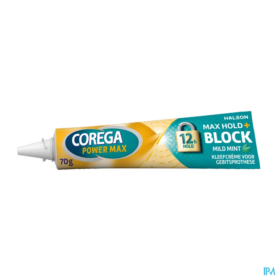 productshot van Corega Power Max Max Hold + Block Kleefcrème 70 g