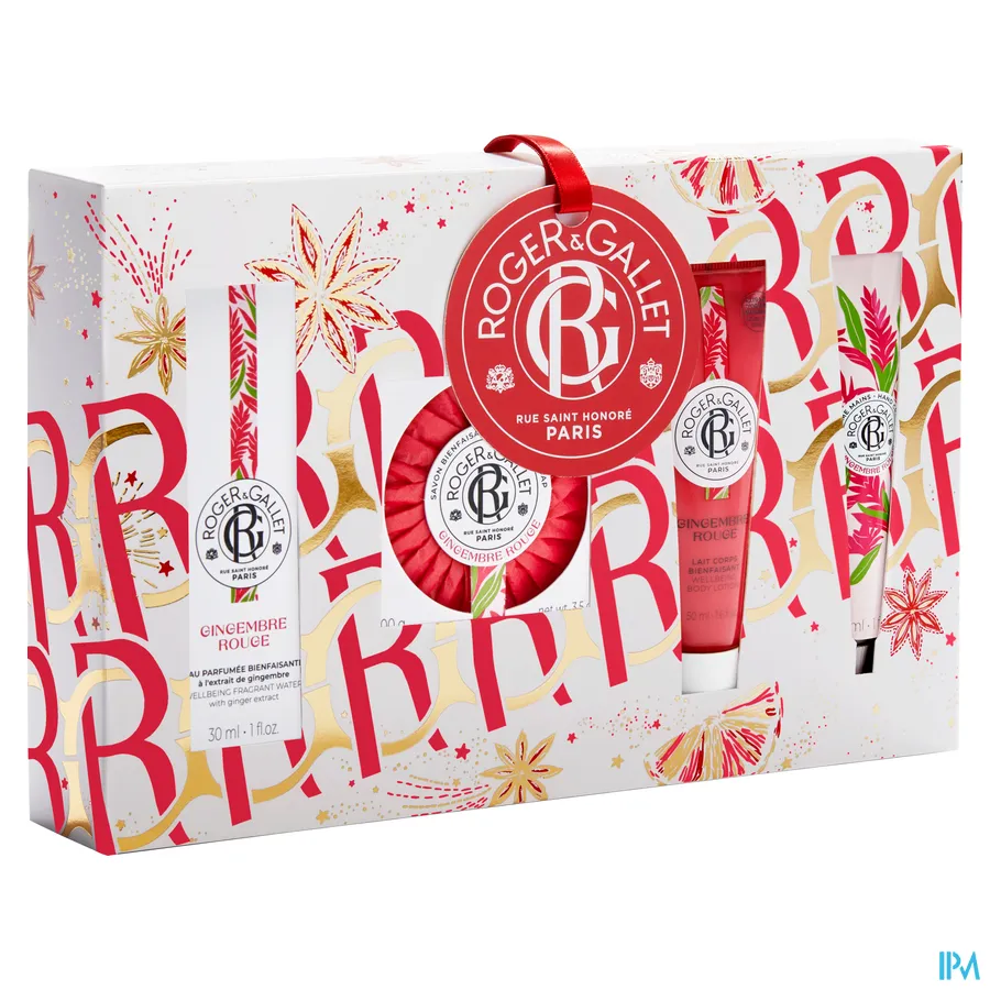 packshot van Roger & gallet Set Noel Rit Gingembre Rouge 30 ml 4 Producten