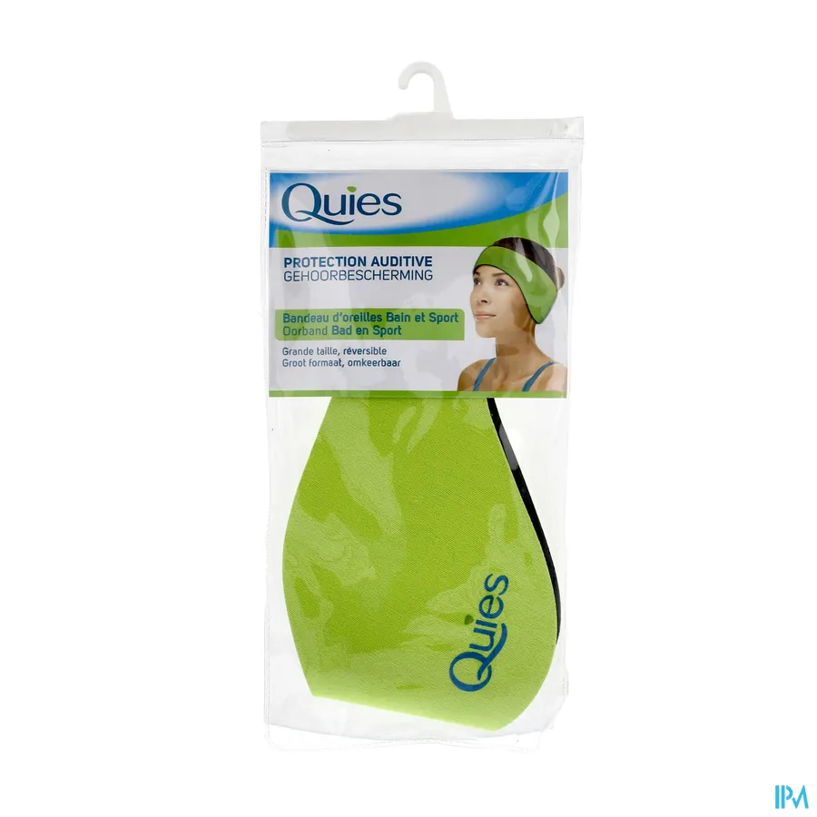 packshot van Quies Gehoorbescherming Oorband voor Bad en Sport in Groot Formaat en Omkeerbaar 1 Stuk