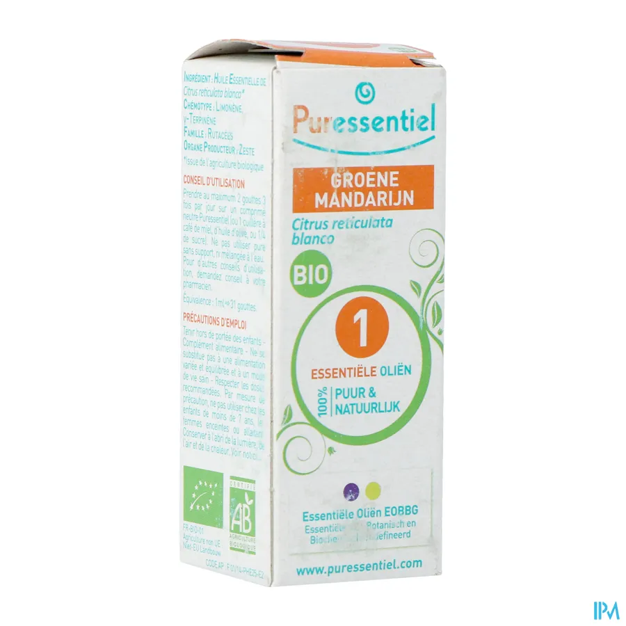 packshot van Puressentiel Essentiële Olie Mandarijn Bio 10 ml