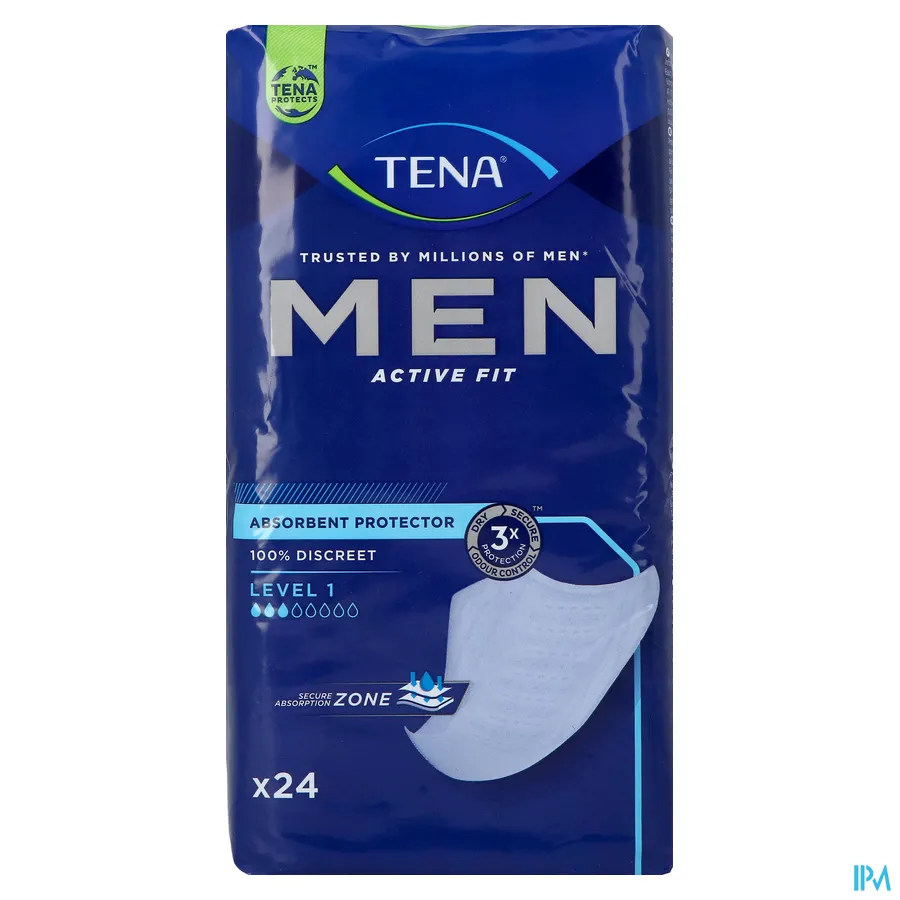 packshot van TENA Men Active Fit Absorbent Protector Level 1 24 stuks