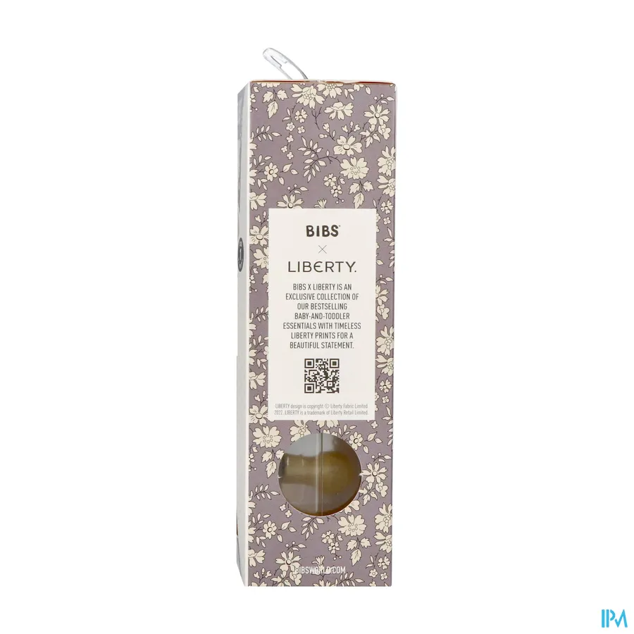 packshot van Bibs 1 Fopspeen Duo Liberty Garden Bobo Blue 2