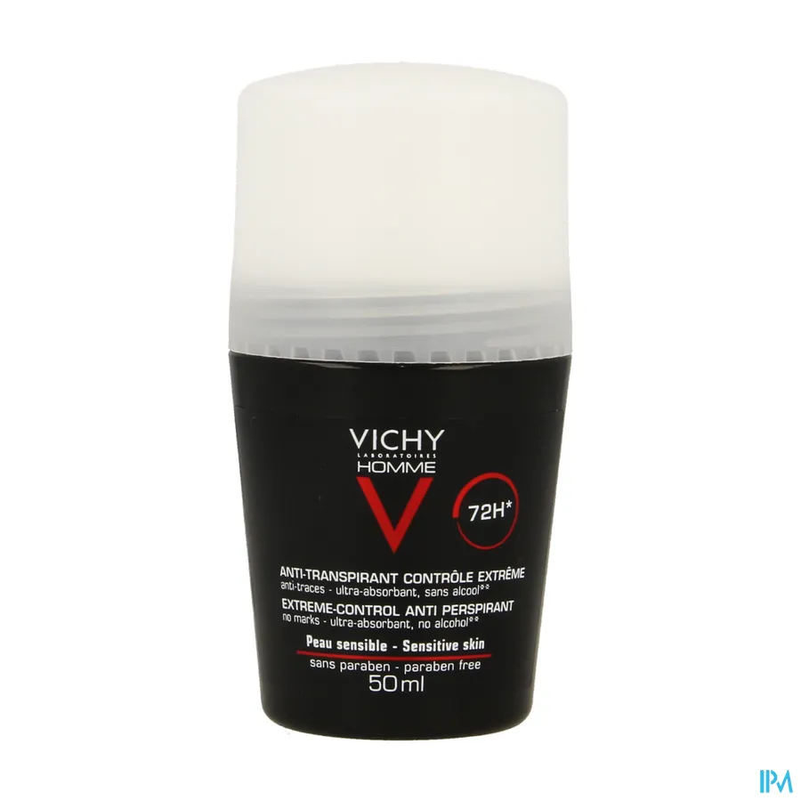 packshot van Vichy Homme Deodorant Roller Antitranspirant 72 uur 50 ml