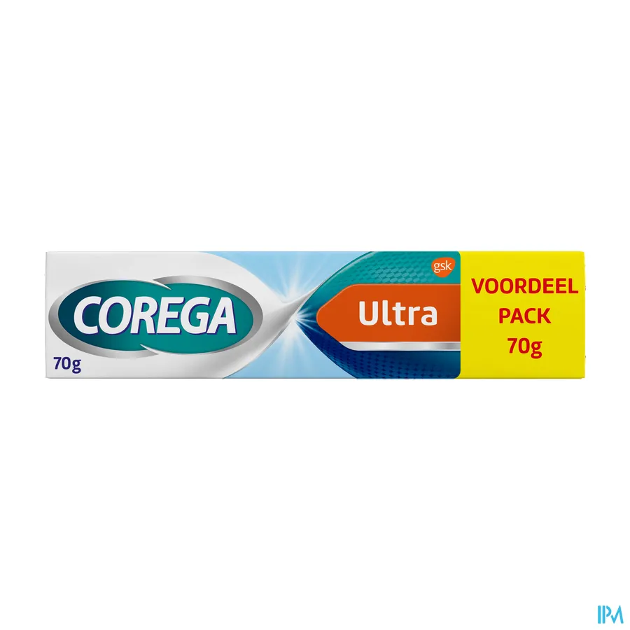 packshot van Corega Ultra Kleefcrème 70 g