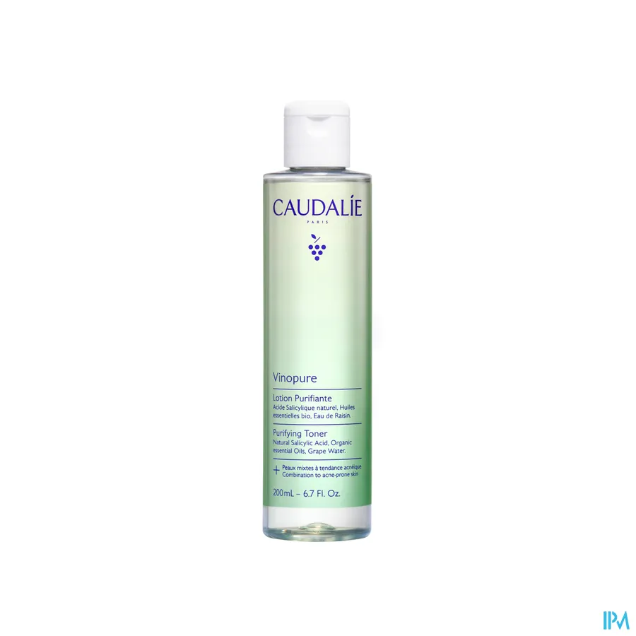 productshot van Caudalie Vinopure Zuiverende Lotion voor een Perfecte Huid Flacon 200 ml