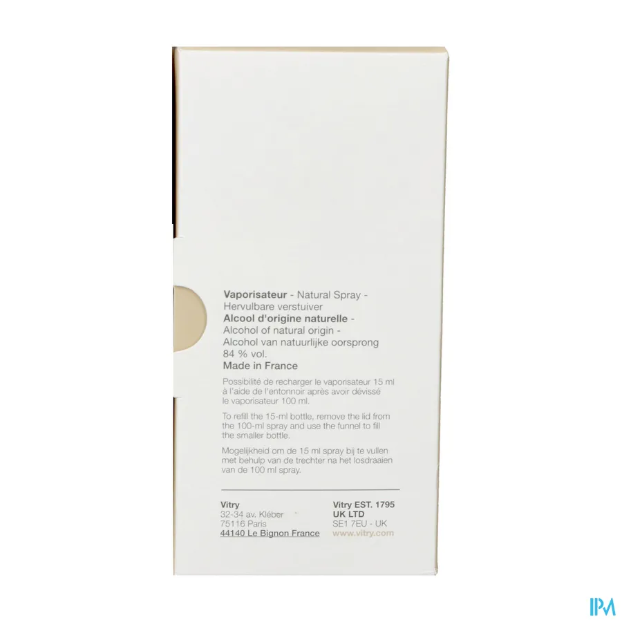 packshot van Vitry Eau De Toilette Blanc Organdi 100 ml