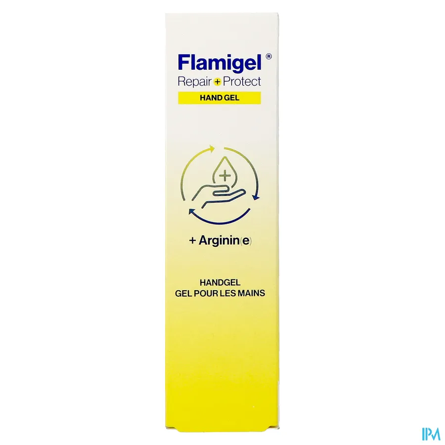 packshot van Flamigel Repair en Protect Hand Gel met Arginine Tube 50 g