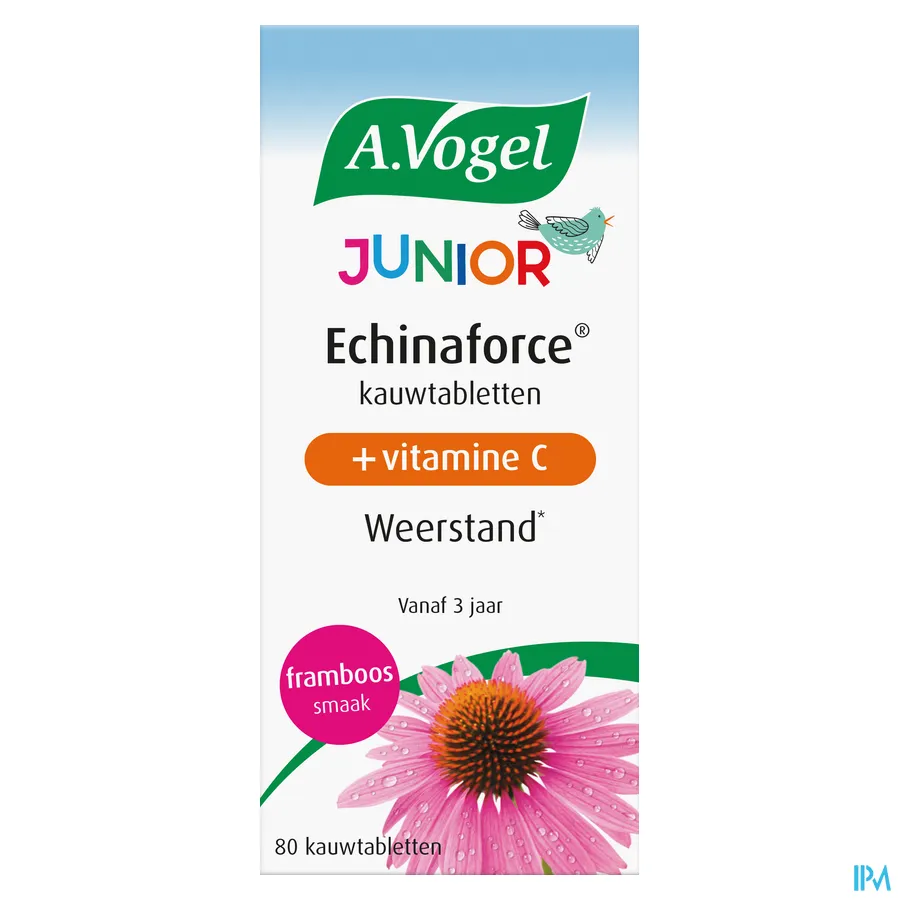 packshot van A. Vogel Echinaforce Junior + Vitamine C 80 kauwtabletten
