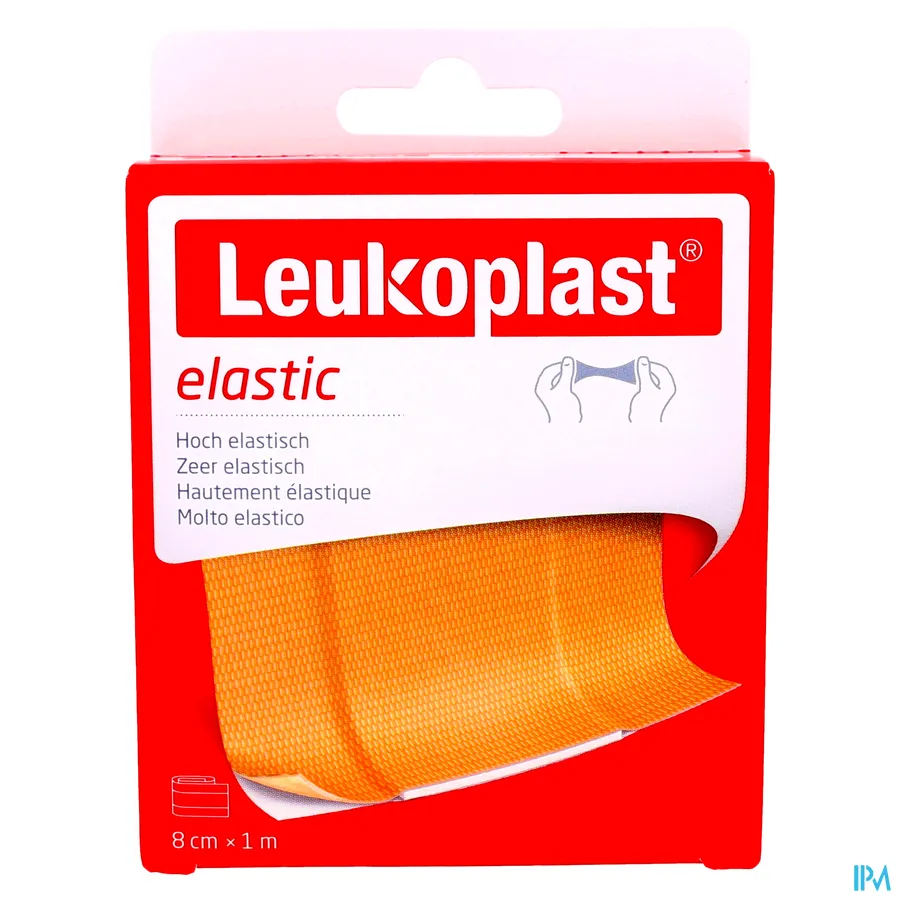 packshot van Leukoplast Elastic 8 cm x 1 m 1 stuk