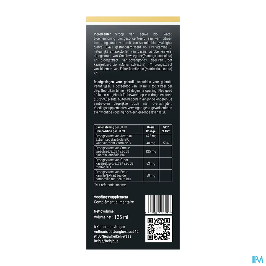 packshot van RespirixX Kidz 125 ml