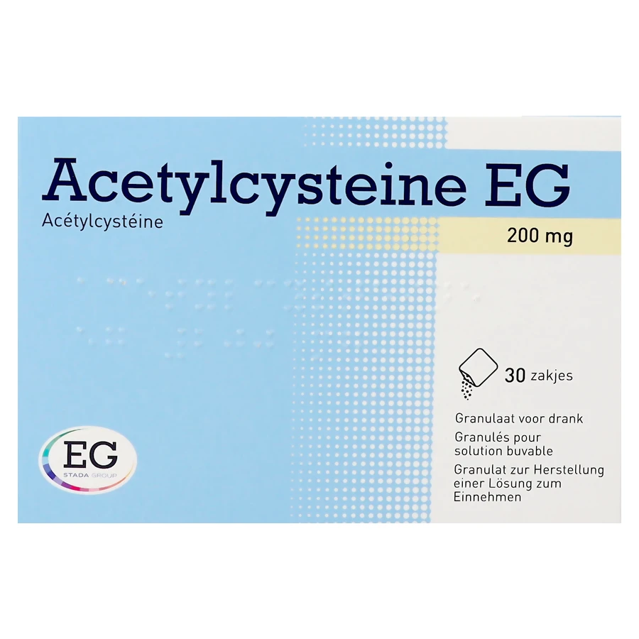 packshot van Acetylcysteïne EG 200 mg 30 Zakjes