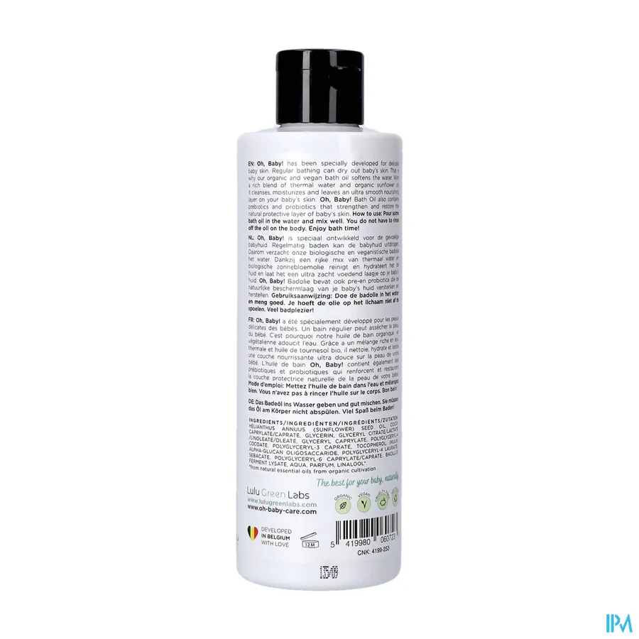 packshot van Oh Baby Badolie 250 ml