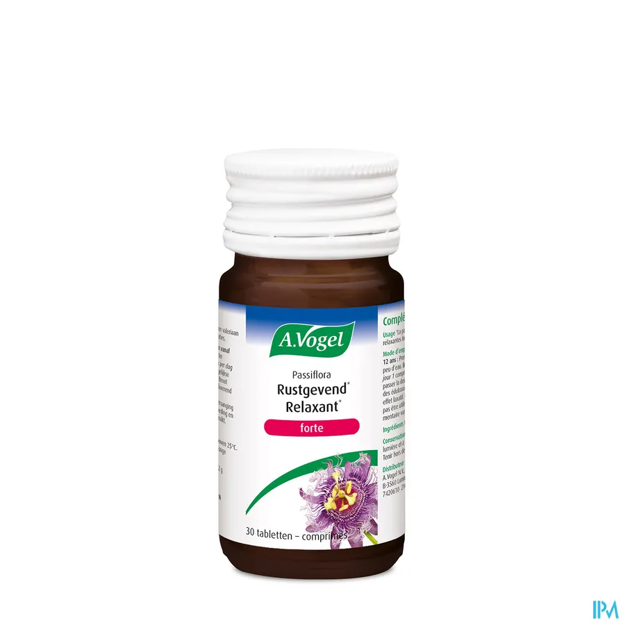 productshot van A. Vogel Passiflora Complex Forte Ontspannend 30 Tabletten