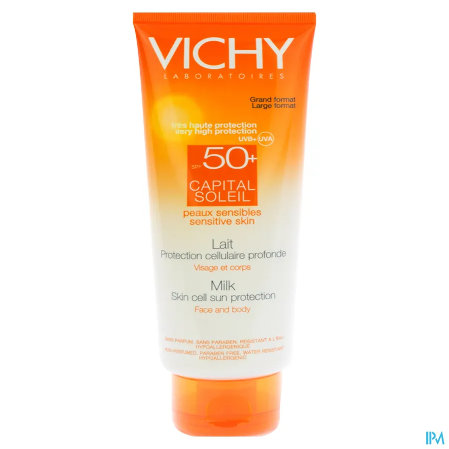 packshot van Vichy Capital Soleil Onzichtbare Hydraterende Beschermende Melk SPF 50+ 300 ml