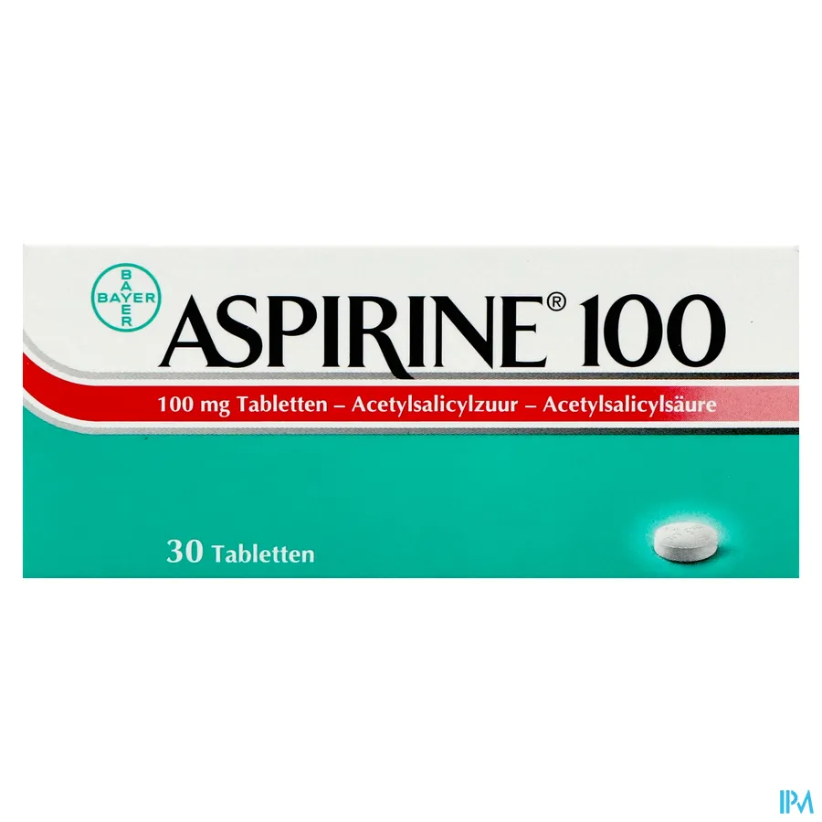 packshot van Aspirine 100mg 30 tabletten