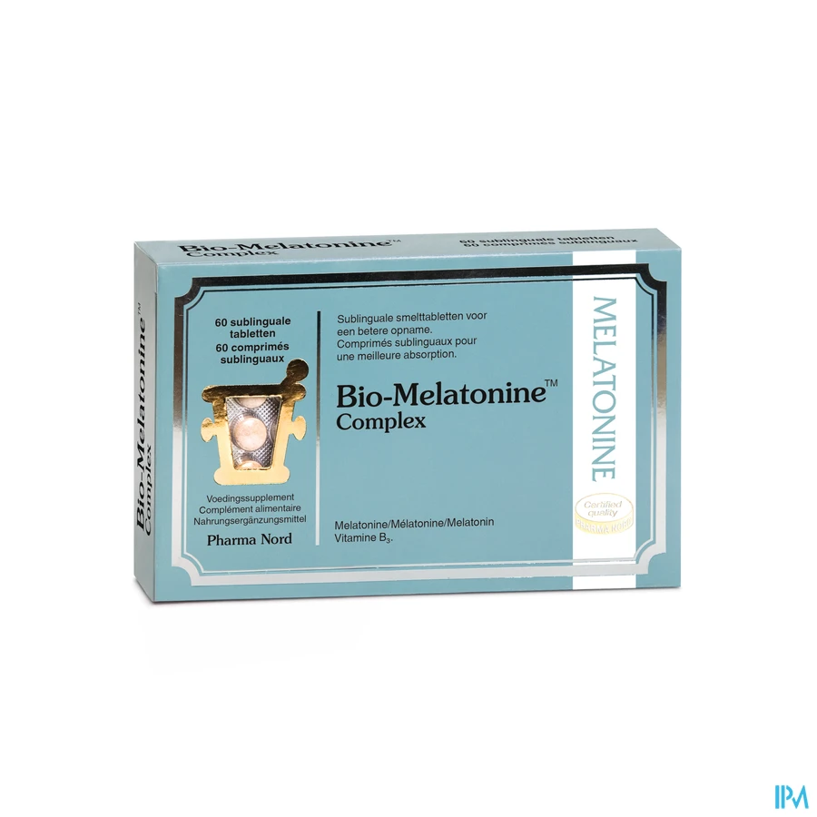 packshot van Bio-Melatonine Complex 60 Sublinguale Tabletten