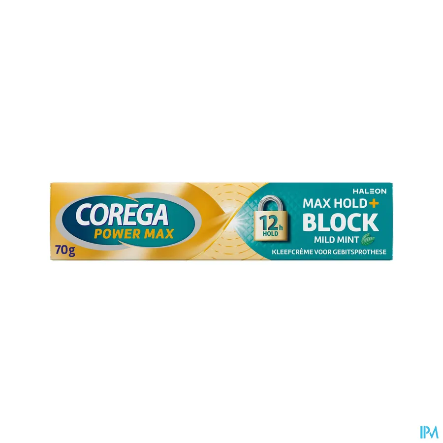 packshot van Corega Power Max Max Hold + Block Kleefcrème 70 g