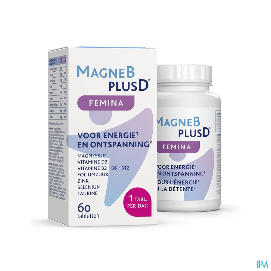 productshot van Magne B plus D Femina 60 Tabletten