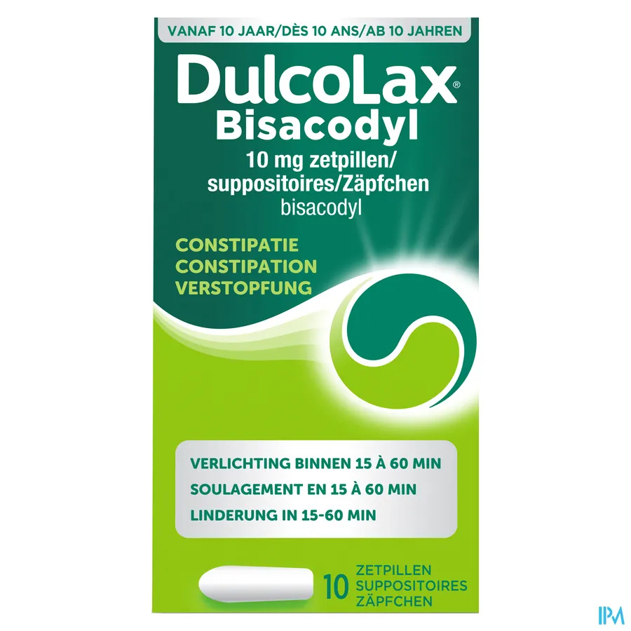 packshot van Dulcolax 10 zetpillen