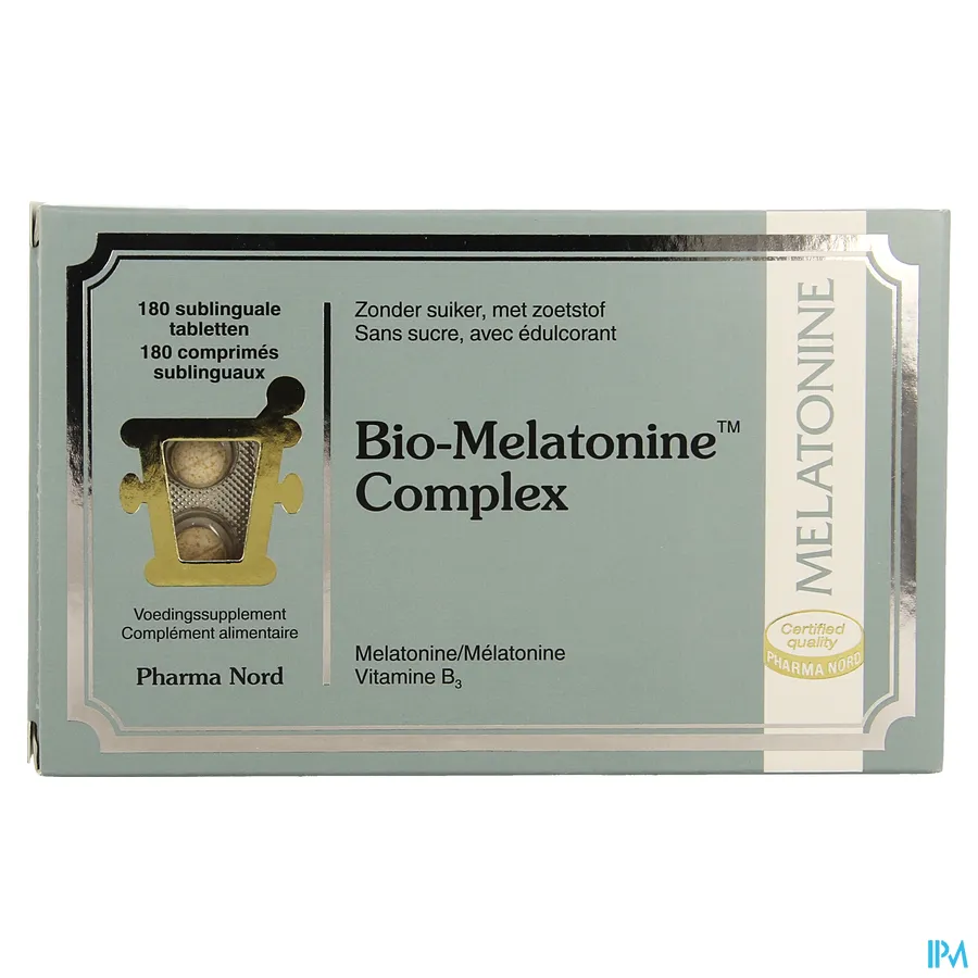 packshot van Bio-Melatonine Complex 180 Sublinguale Tabletten