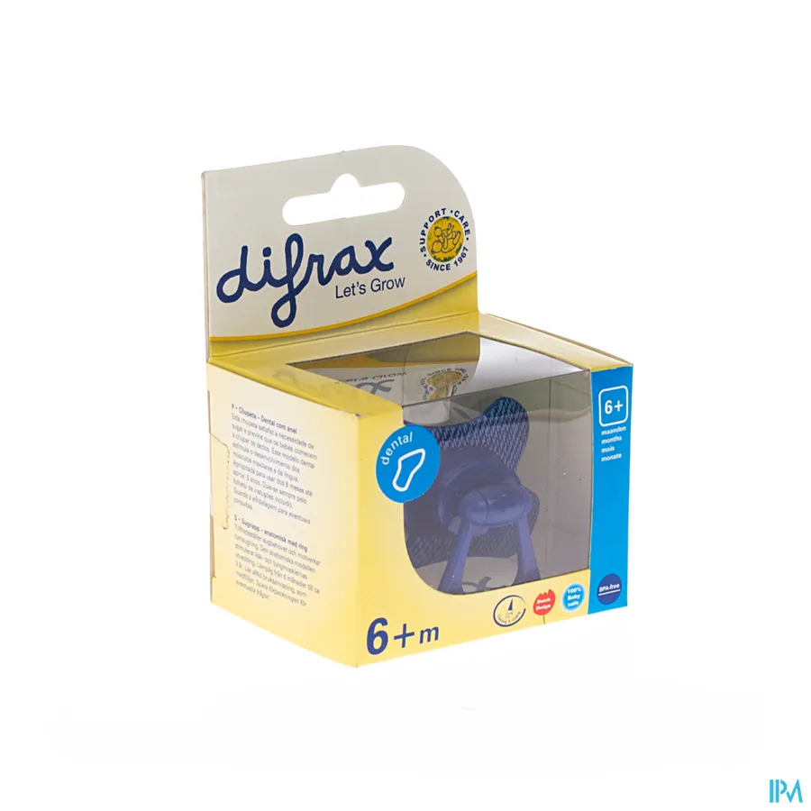 packshot van Difrax Fopspeen Sil Dental Boy +6m