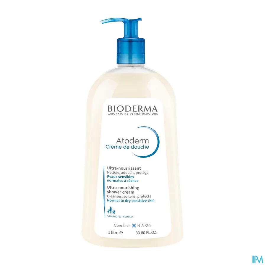 packshot van Bioderma Atoderm Douchecrème 1 l