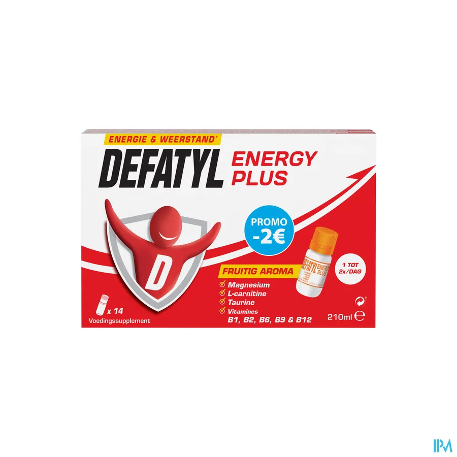 packshot van Defatyl Energy Plus 14 x 15 ml PROMO