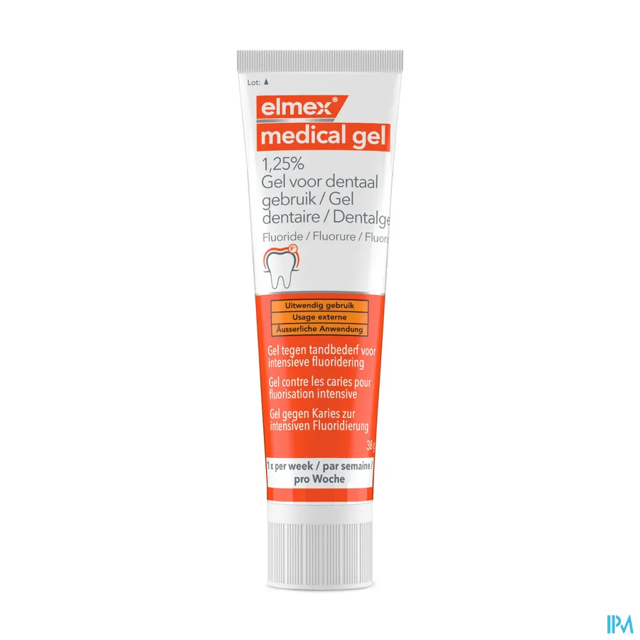 productshot van Elmex Medical Dentaal Gel 1,25% Tube 38g