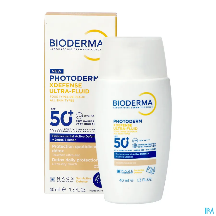 productshot van Bioderma Photoderm XDefense Ultra-Fluid SPF 50+ 40 ml Shade 02