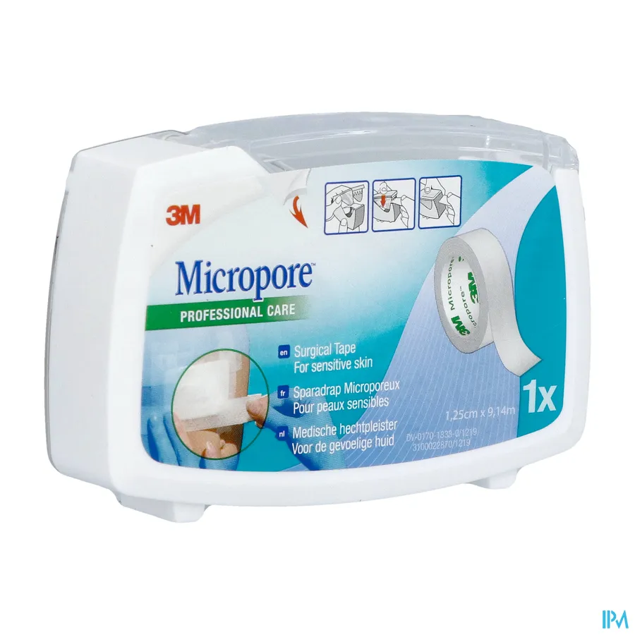 packshot van Micropore 12,5mm x 9,14m