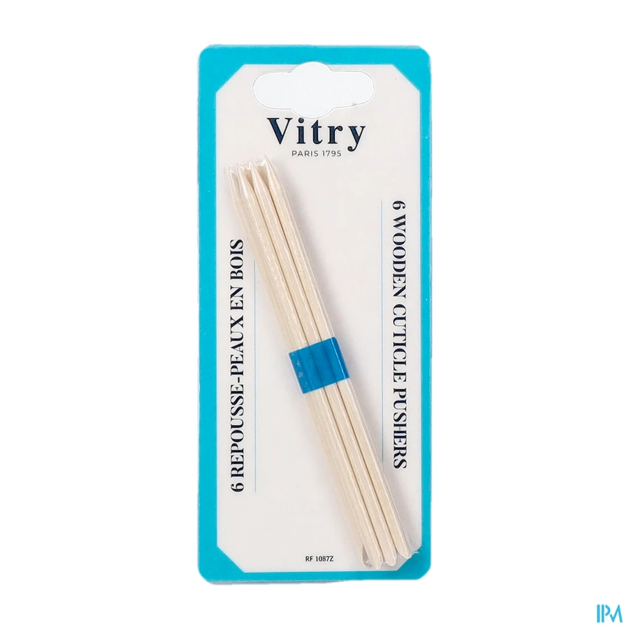 packshot van Vitry Nagelriemvelletjesduwer in Hout 6 Stuks
