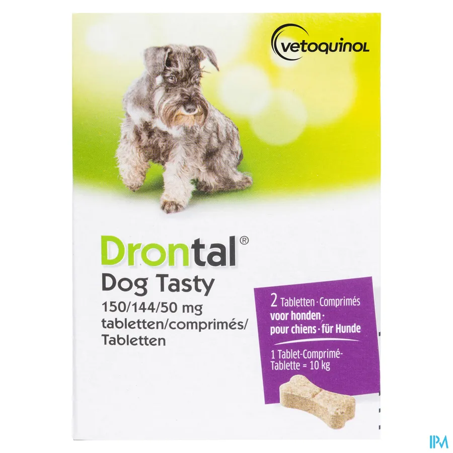 packshot van Drontal Dog Tasty Bone 2 stuks