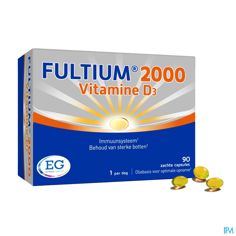 productshot van Fultium 2000 Vitamine D3 90 capsules
