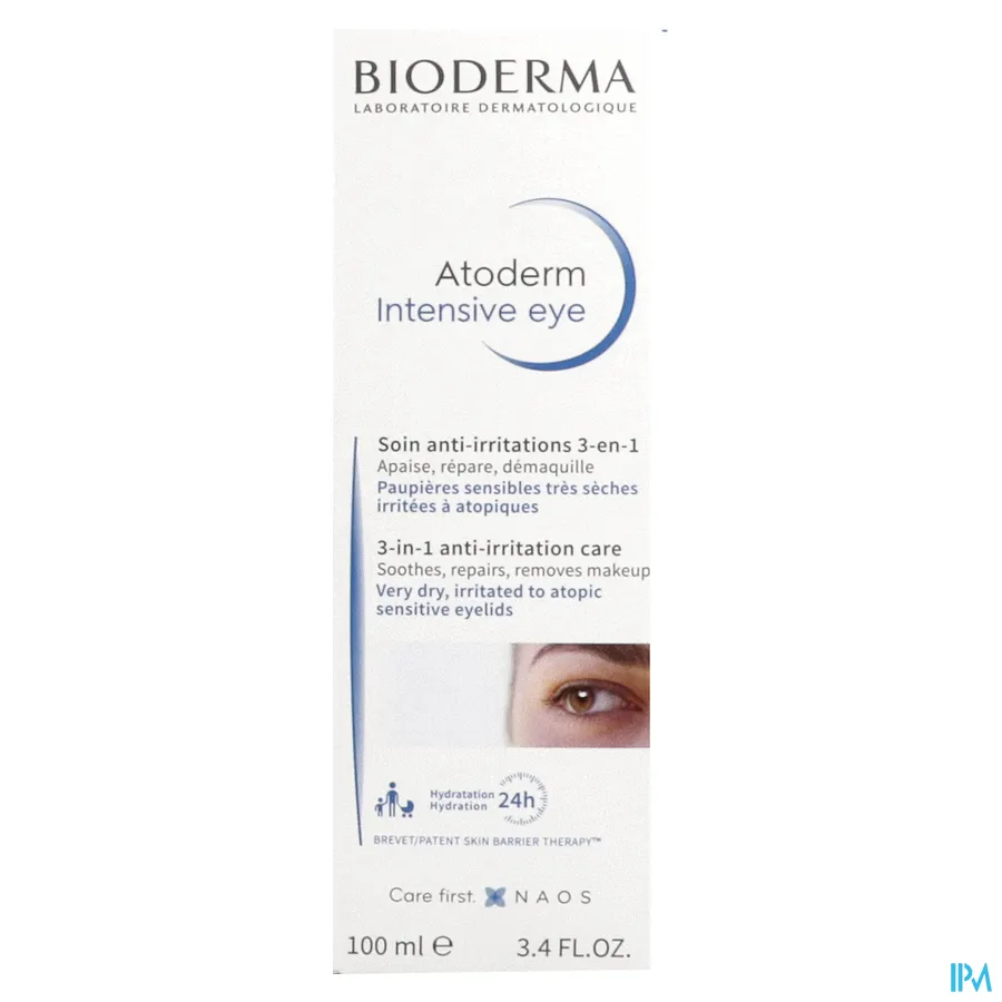 packshot van Bioderma Atoderm Intensive Eye Creme Tube 100 ml
