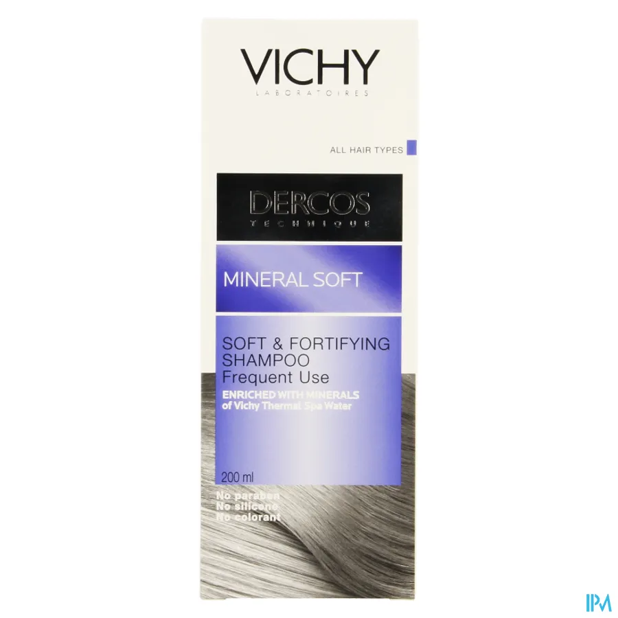 packshot van Dercos Shampoo Mineral Soft 200 ml
