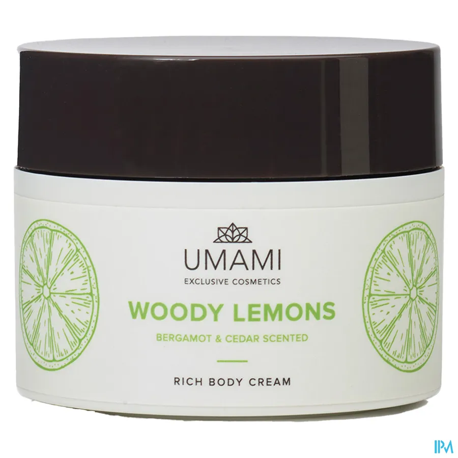 packshot van Umami Woody Lemons Bergamot & Ceder Body Cream 250 ml