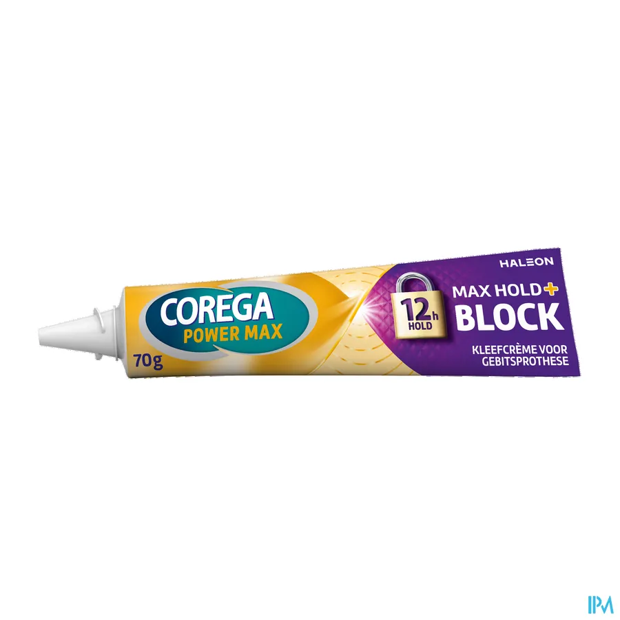 productshot van Corega Max Hold + Block Kleefcrème 70 g