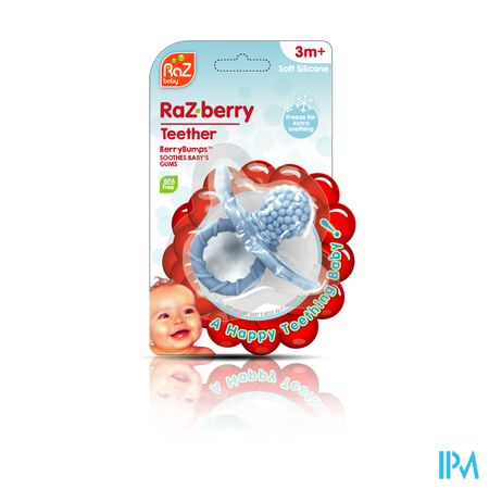Raz Baby Bijtring Framboos Blauw 3+ 1 stuk