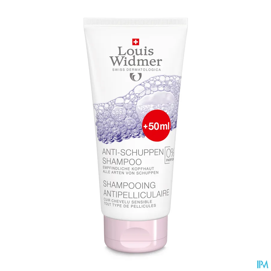 productshot van Louis Widmer Anti-Roos Shampoo zonder Parfum Tube 200 ml