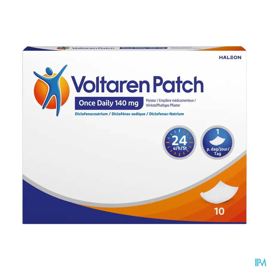 packshot van Voltaren Patch 140mg Once Daily Pleister 10